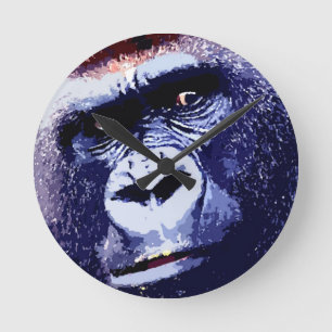 Gorilla Runde Wanduhr