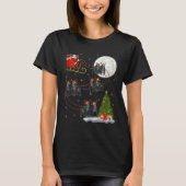 Gorilla Santa Sleigh Flying Funny Magical Christma T-Shirt (Vorderseite)