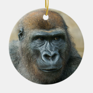 Gorilla Schlüsselring Keramik Ornament