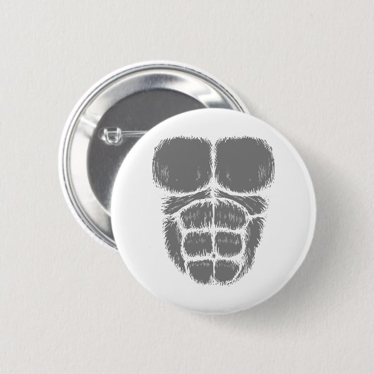 Gorilla-Sechspack Button (Vorne & Hinten)