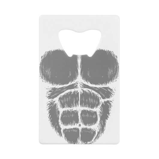 Gorilla-Sechspack Geldbeutel Flaschenöffner (Vorderseite)