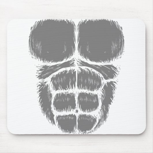 Gorilla-Sechspack Mousepad (Vorne)