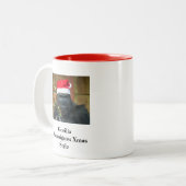 Gorilla Shenanigans über Weihnachten Zweifarbige Tasse (Vorderseite Links)