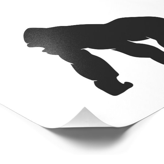 Gorilla-Silhouette Fotodruck (Ecke)