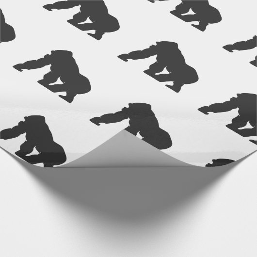 Gorilla-Silhouette Geschenkpapier (Ecke)