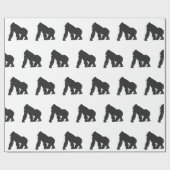 Gorilla-Silhouette Geschenkpapier (Flach)