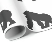 Gorilla-Silhouette Geschenkpapier (Rolleneckpunkt)