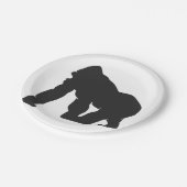 Gorilla-Silhouette Pappteller (Schrägansicht)
