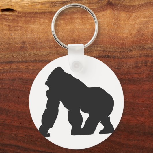 Gorilla-Silhouette Schlüsselanhänger (Vorderseite)