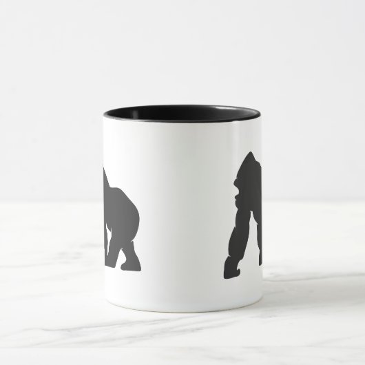Gorilla-Silhouette Tasse (Zentrum)