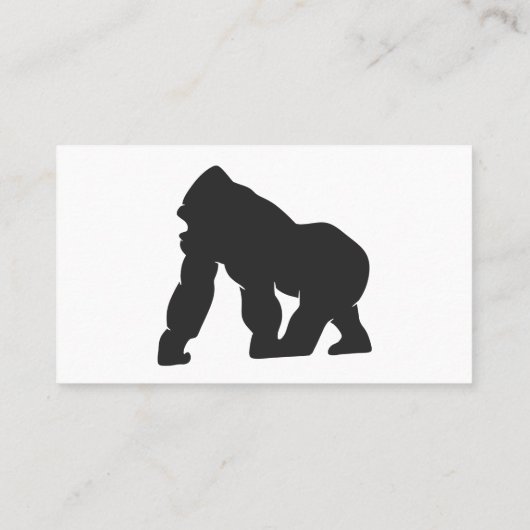 Gorilla-Silhouette Visitenkarte (Rückseite)