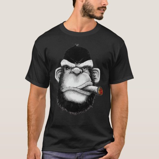 Gorilla Smoking Cigar Classic T - Shirt (Vorderseite)