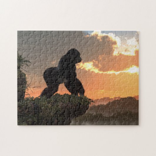 Gorilla-Sonnenuntergang Puzzle (Horizontal)