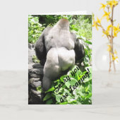 Gorilla 'Sorry you are Verlass' Grußkarte Karte (Gelbe Blume)