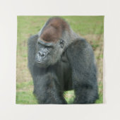 Gorilla-Sprache der Stärke Wandteppich (Vorderseite)