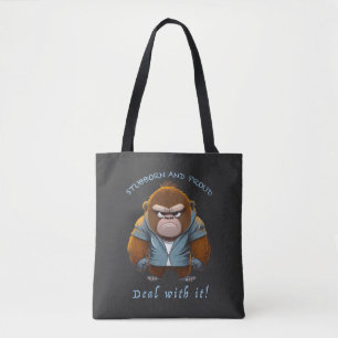 Gorilla Stubborn kümmert sich um Niedlichen zauber Tasche