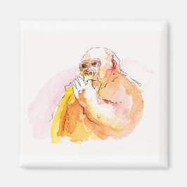 Gorilla sucking fingers Magnet 指しゃぶりのゴリラマグネット