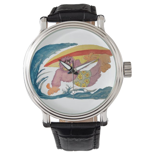 Gorilla Surfer Armbanduhr (Vorderseite)