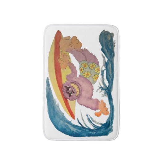 Gorilla Surfer Badematte (Vorderseite Vertikal)