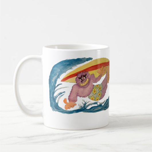 Gorilla Surfer Kaffeetasse (Links)
