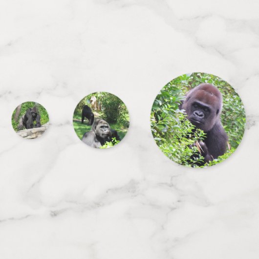 Gorilla Table Confetti Konfetti (Rückseiten)