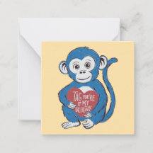 Gorilla "Tag You re It" Valentinkarte
