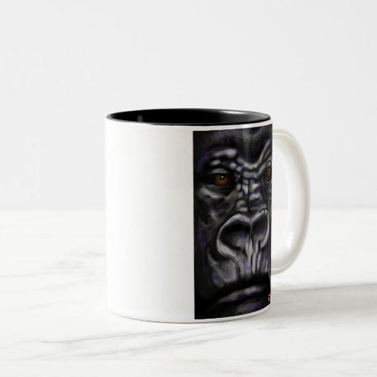 Gorilla-Tasse Zweifarbige Tasse (VorderseiteRechts)