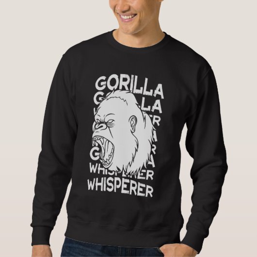 Gorilla Tier Zitat Affe Lebensraum Silverback West Sweatshirt (Vorderseite)
