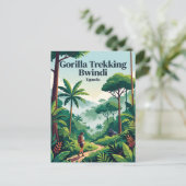 Gorilla-Trekking Bwindi Undurchdringlicher Wald Ug Postkarte (Stehend Vorderseite)