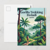 Gorilla-Trekking Bwindi Undurchdringlicher Wald Ug Postkarte (Vorne/Hinten)