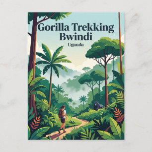 Gorilla-Trekking Bwindi Undurchdringlicher Wald Ug Postkarte
