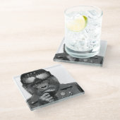 Gorilla-Typ Glasuntersetzer (Schrägansicht)