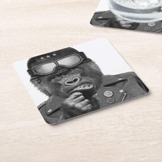 Gorilla-Typ Rechteckiger Pappuntersetzer (angewinkelt)