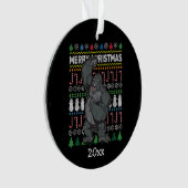 Gorilla Ugly Christmas Sweater Wildlife Series Ornament (Vorderseite)