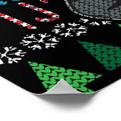 Gorilla Ugly Christmas Sweater Wildlife Series Poster (Ecke)