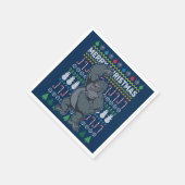 Gorilla Ugly Christmas Sweater Wildlife Series Serviette (Ecke)