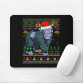 Gorilla Ugly Christmas Sweaters Holiday Santa Cute Mousepad (Mit Mouse)