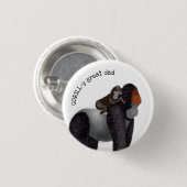 Gorilla und Baby-Abzeichen Button (Vorne & Hinten)