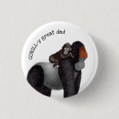 Gorilla und Baby-Abzeichen Button (Vorderseite)