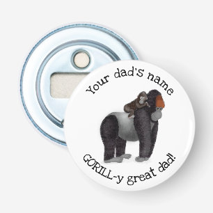 Gorilla und Baby 'Great Papa' Flaschenöffner