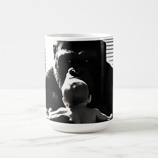 Gorilla und Baby Kaffeetasse (Mittel)