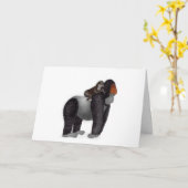 Gorilla und Baby Vatertag Karte (Gelbe Blume)