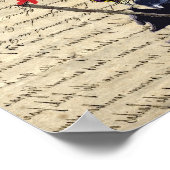 Gorilla und Herzblasen Poster (Ecke)