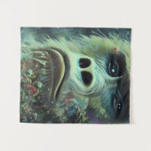 Gorilla und Pflanze Wandteppich (Vorderseite (Horizontal))