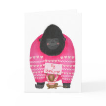 Gorilla und Pygmäen-Marmoset 'Big Dankeschön'-Kart