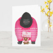 Gorilla und Pygmäen-Marmoset 'Big Dankeschön'-Kart Karte (Gelbe Blume)