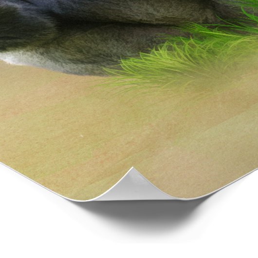 Gorilla und Yellow Daisy Poster (Ecke)