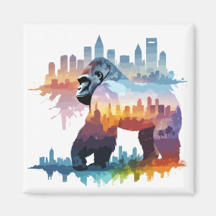 Gorilla Vector Art Animal in the Majestic Magnet