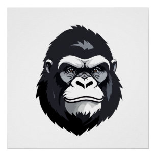 Gorilla Vector Art Animal Modern Urban Graphic Poster