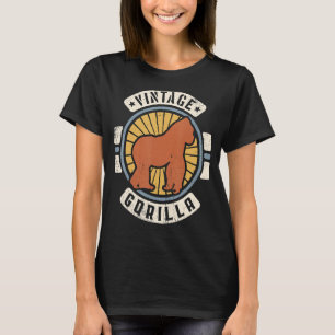 Gorilla Vintag Classic Retro 60er 70er Tier T-Shirt